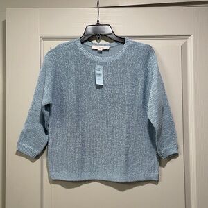 NWT Loft Light Blue Knit Sweater XSP